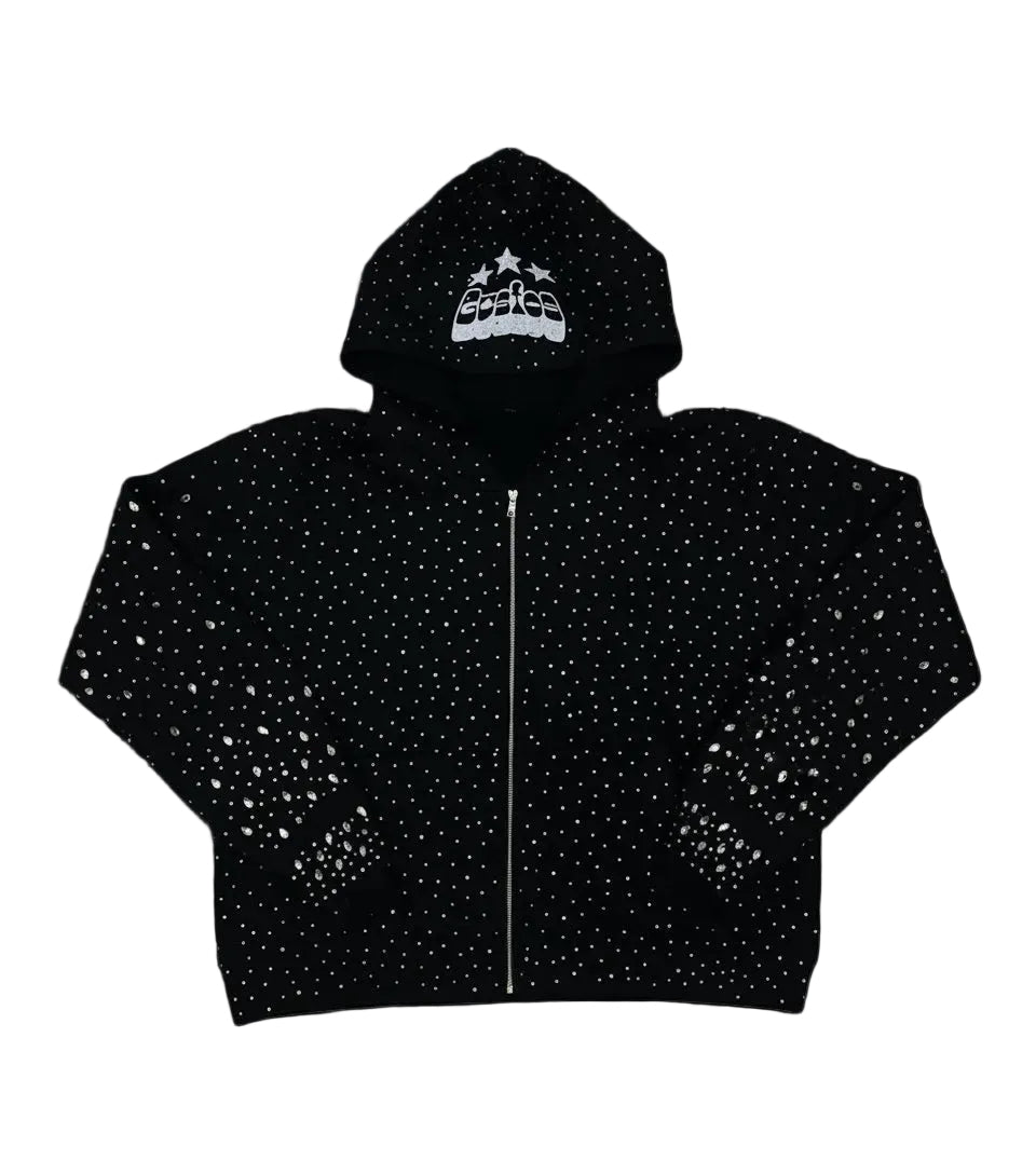 Midnight Rhinestone Hoodie ✦ Limited Drop